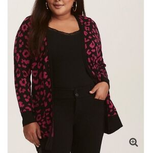 Torrid pink cheetah sweater